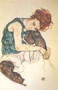 Egon Schiele Seated Woman with Bent Knee (nn03) oil painting picture wholesale